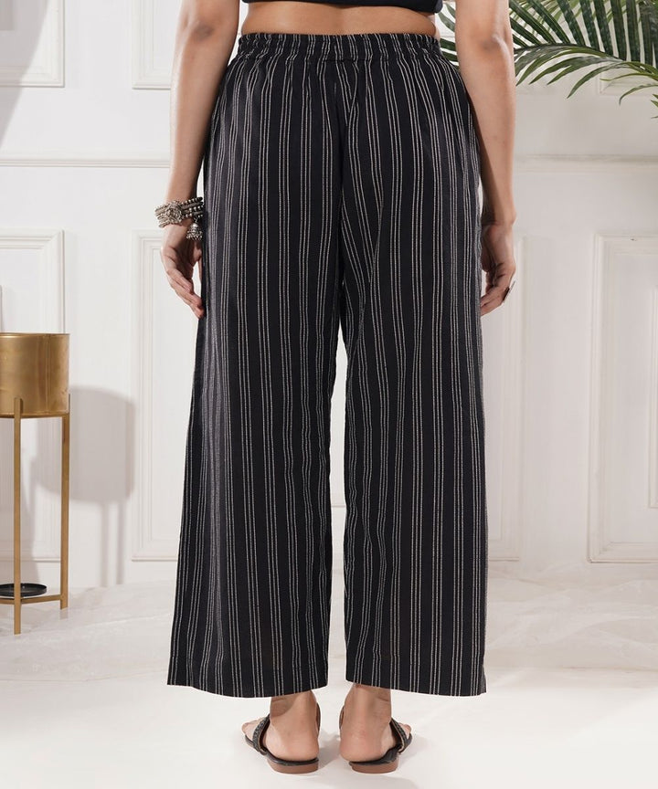Noor black cotton palazzo