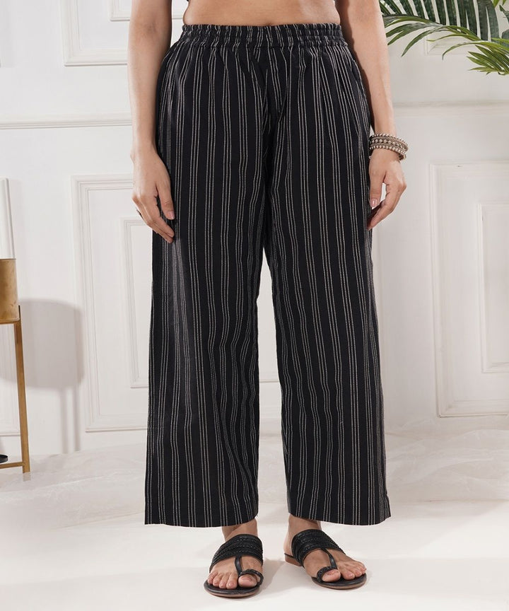 Noor black cotton palazzo