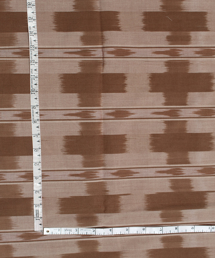Brown warp ikat cotton pochampally ikat fabric