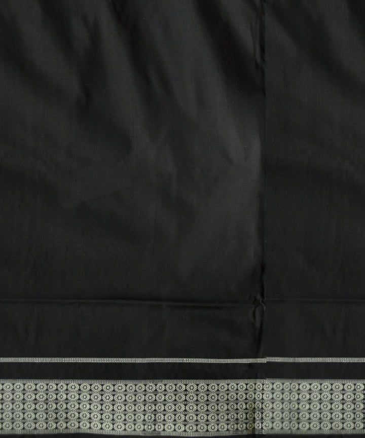 Maroon black silk handloom bomkai saree