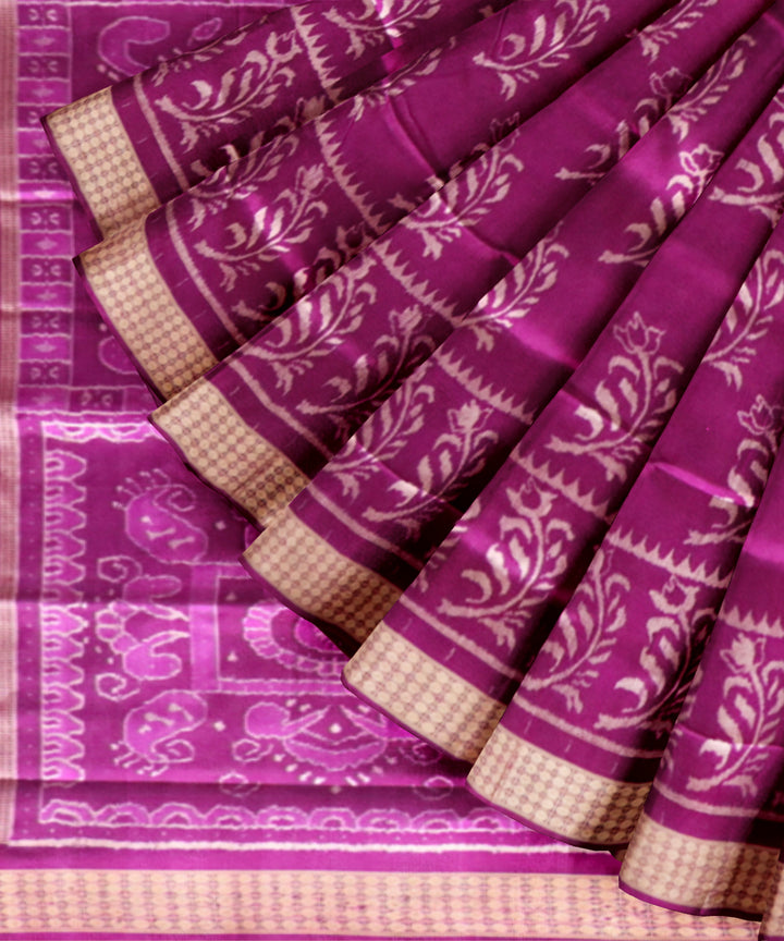 Purple silk handloom sambalpuri saree