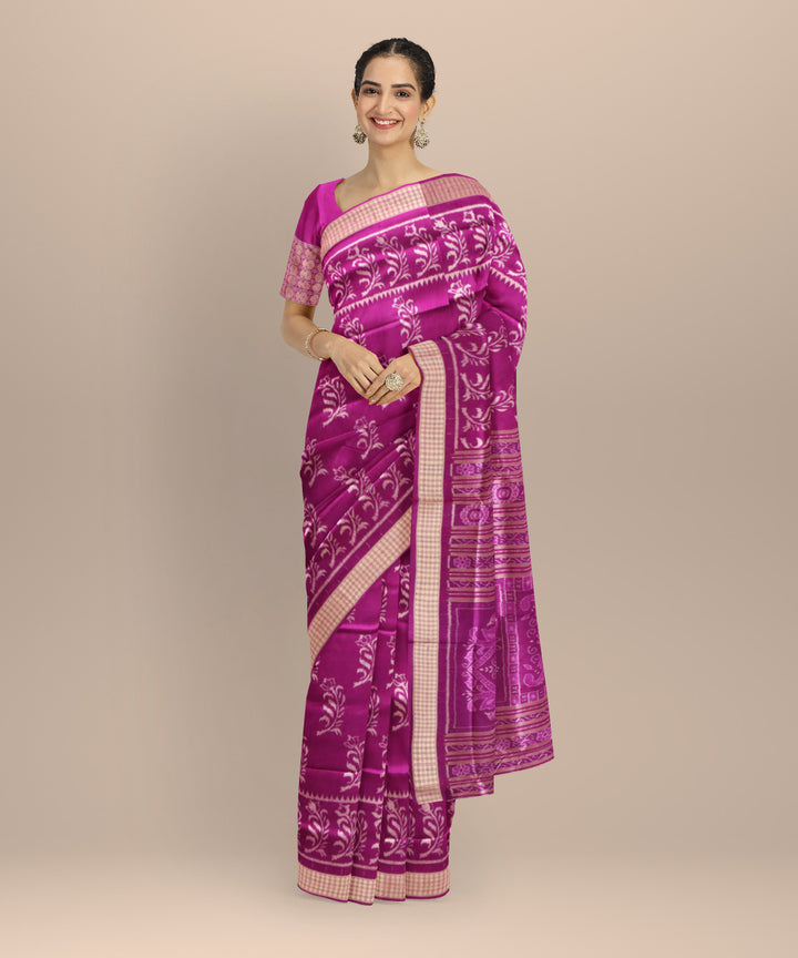 Purple silk handloom sambalpuri saree