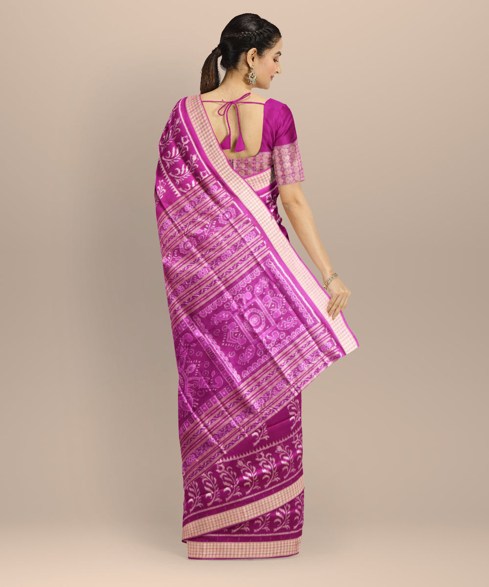 Purple silk handloom sambalpuri saree