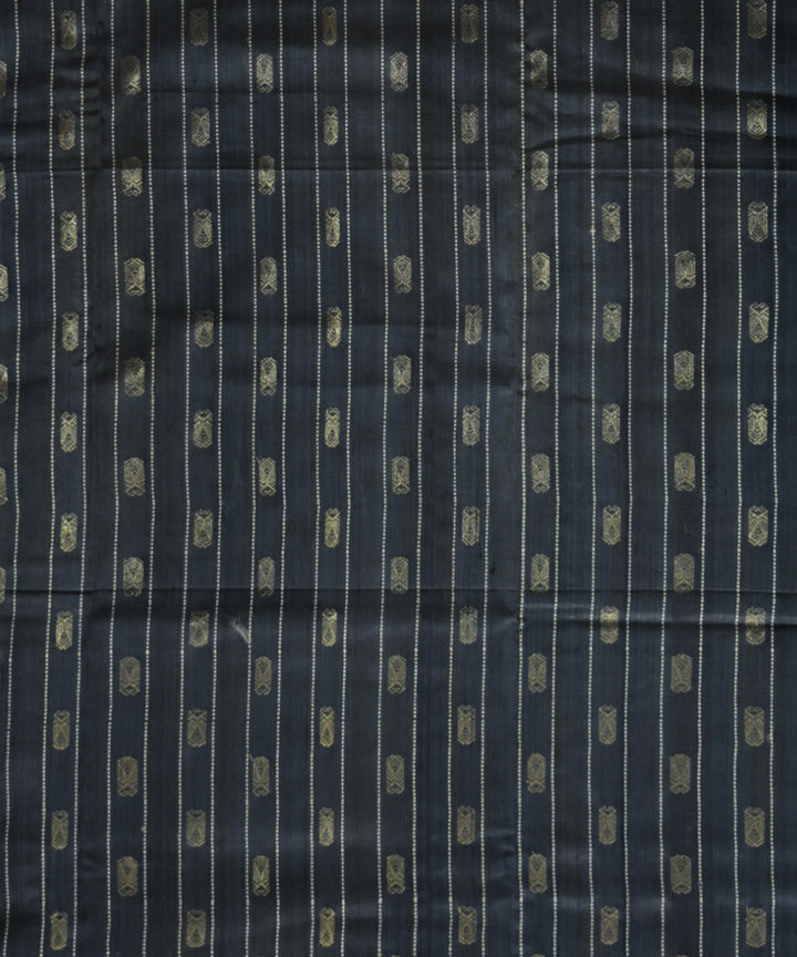 Black maroon silk handloom tussar saree