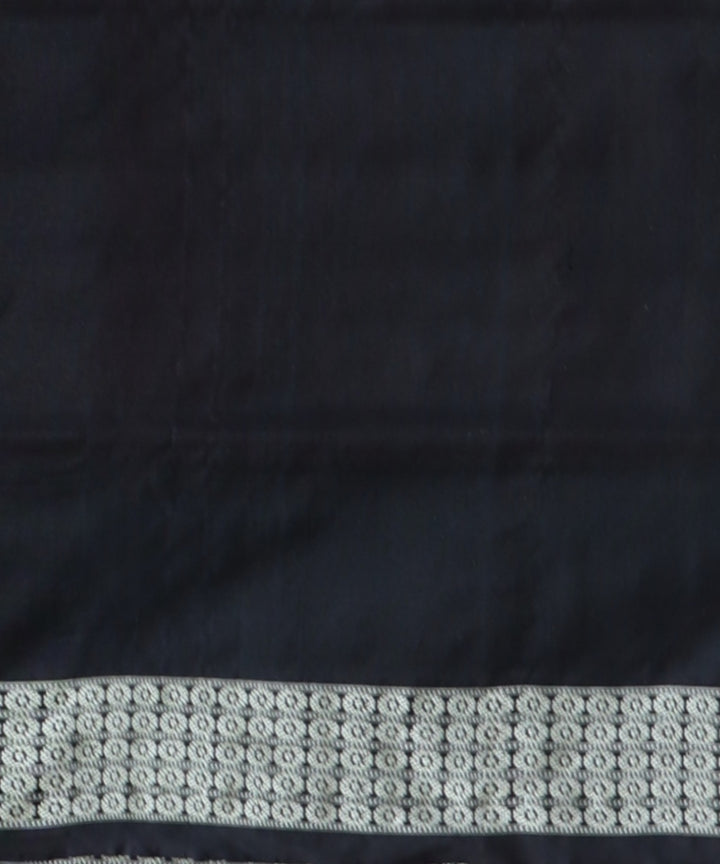 Red black silk handloom bomkai saree