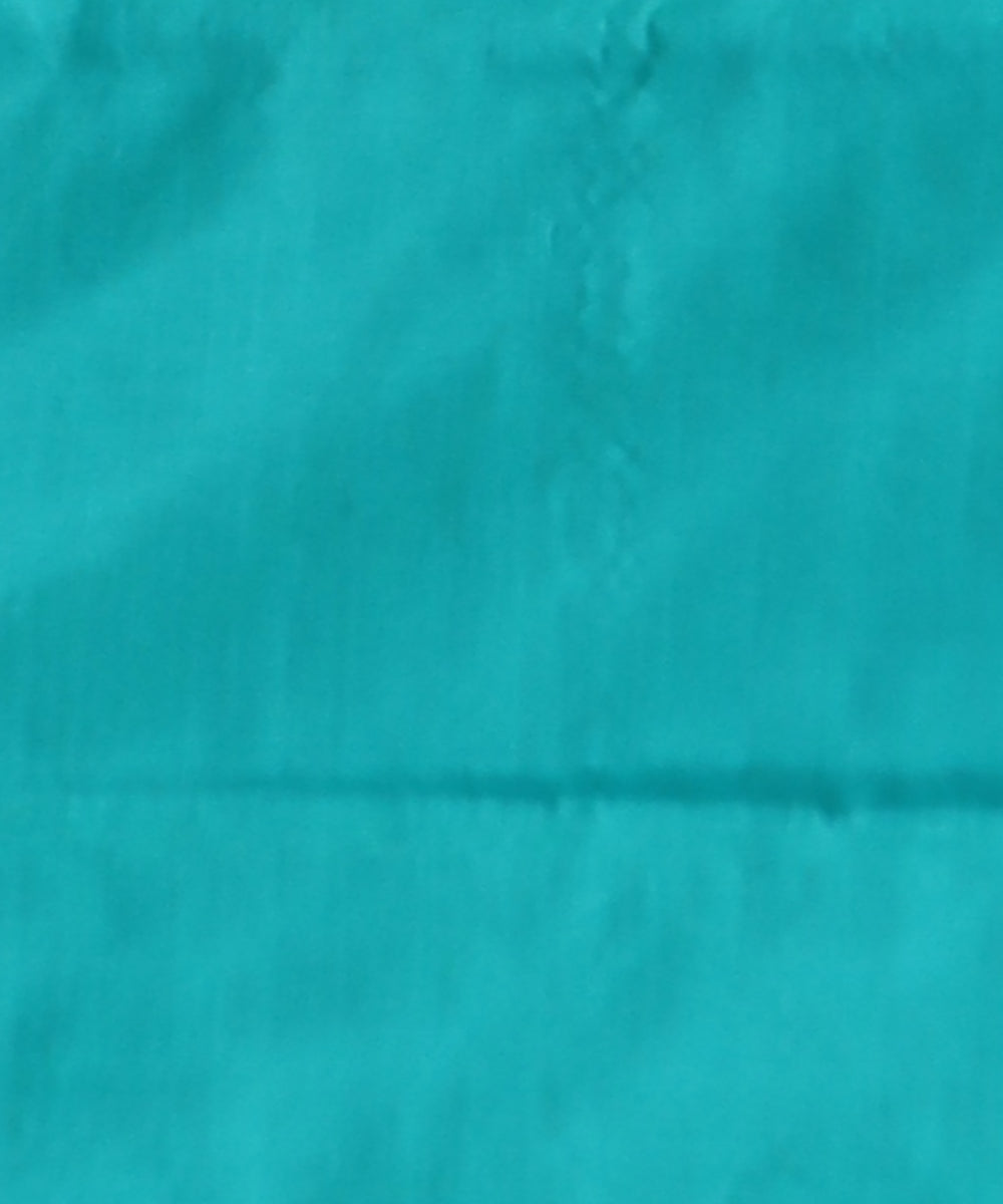 Navy Blue Bright Turquoise Silk Handloom Sambalpuri Saree
