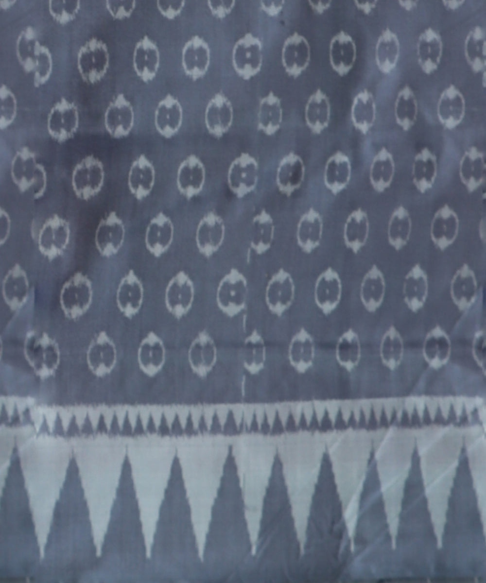 Pink gray silk handloom sambalpuri saree