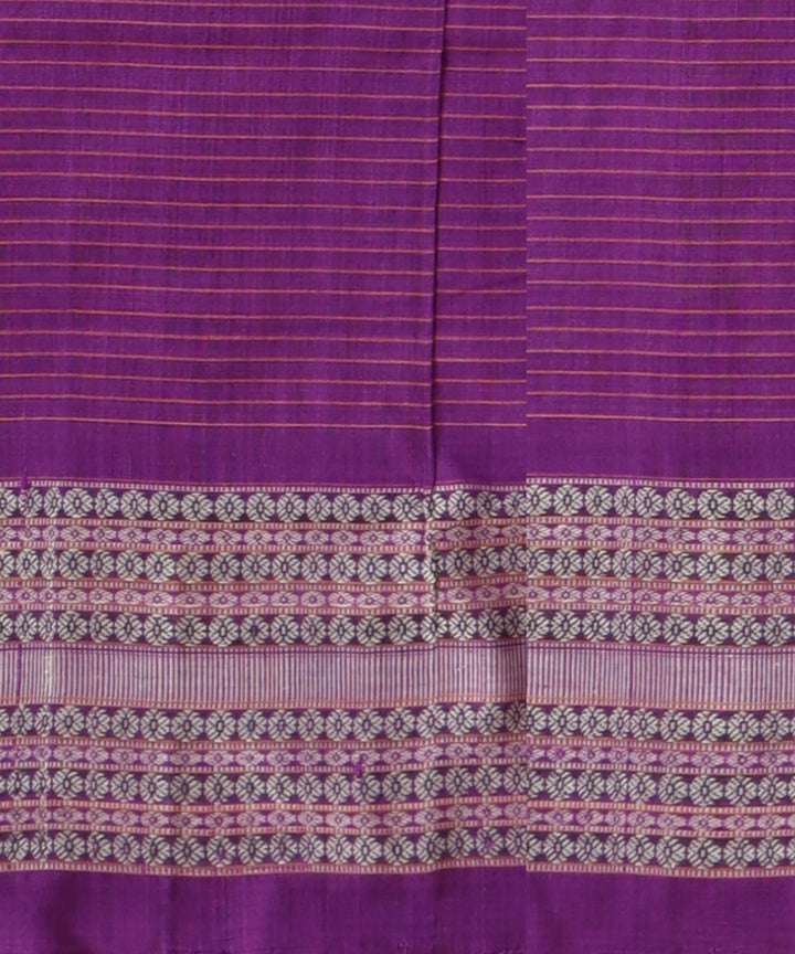 Multicolor purple cotton handloom sambalpuri saree