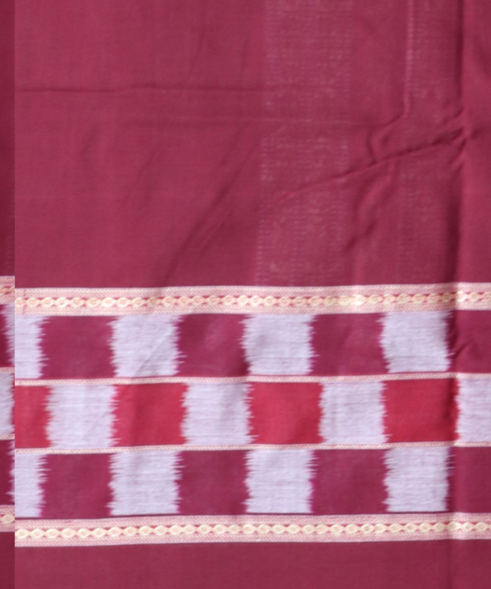 Violet maroon cotton handloom sambalpuri saree