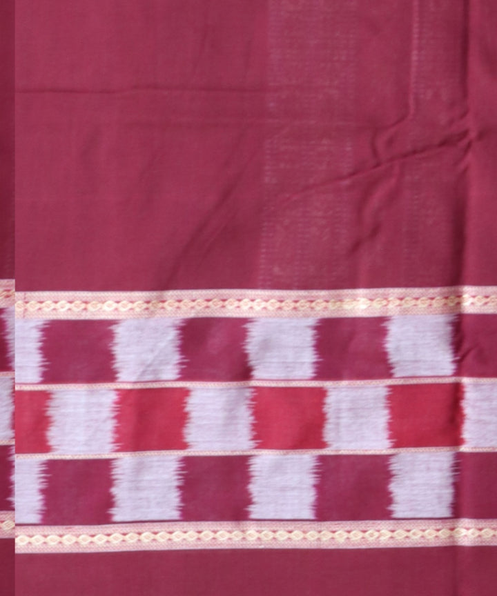 Violet maroon cotton handloom sambalpuri saree