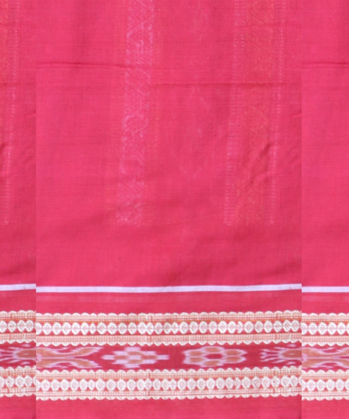 Cyan blue multicolour cotton handloom bomkai saree