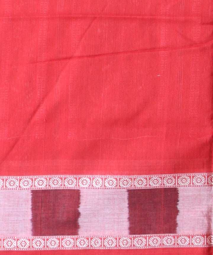 Cyan blue multicolour cotton handloom bomkai saree