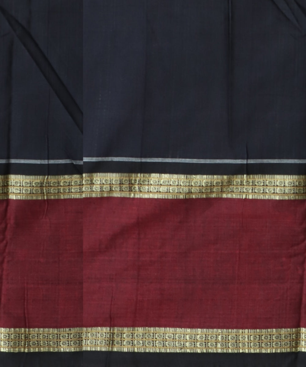 White black cotton handloom nuapatna saree