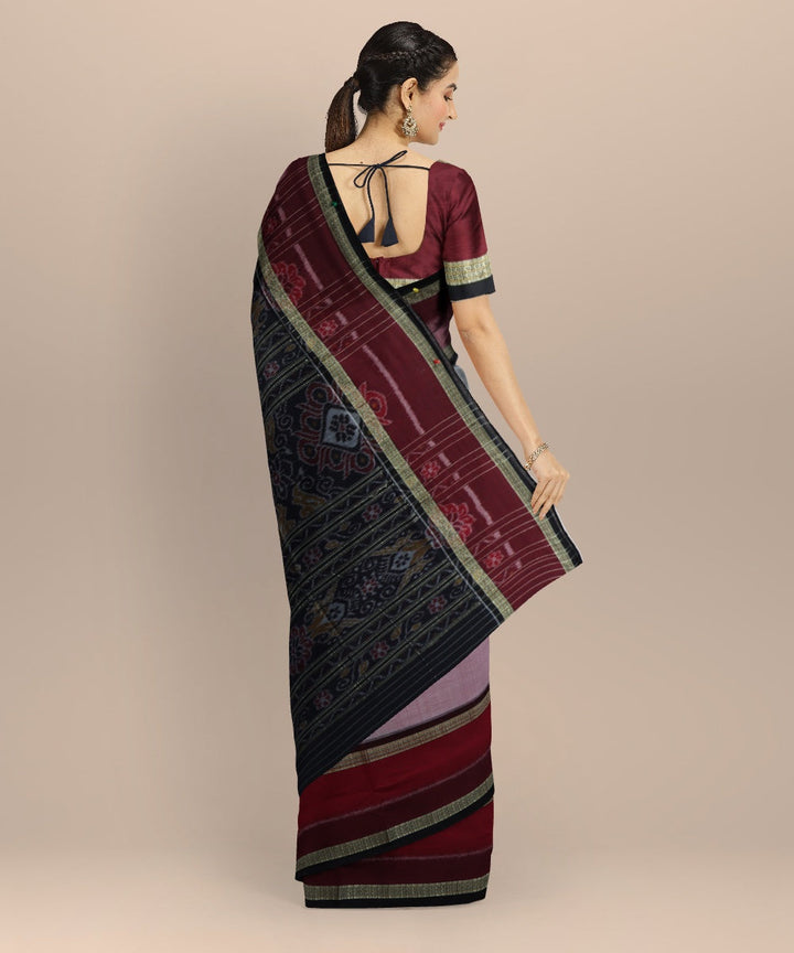 White black cotton handloom nuapatna saree