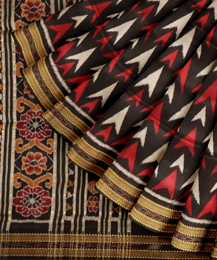 Black handloom khandua silk saree