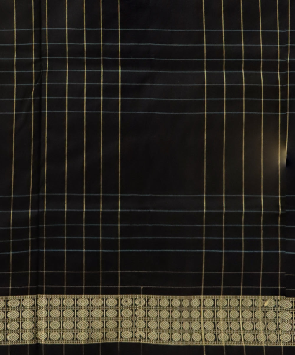 Red black silk handloom sambalpuri saree