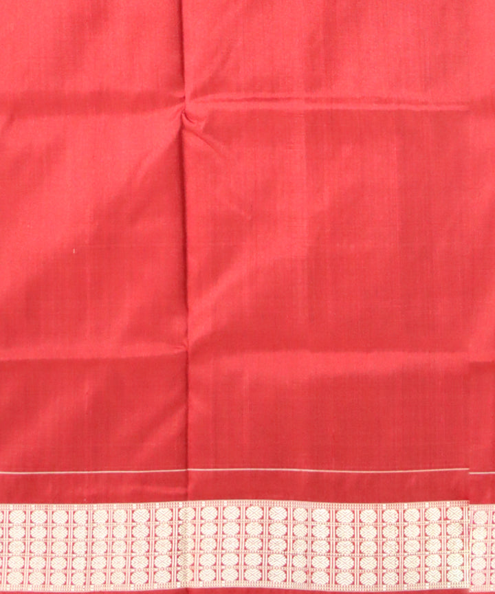 Multicolor carmine handloom silk sambalpuri saree