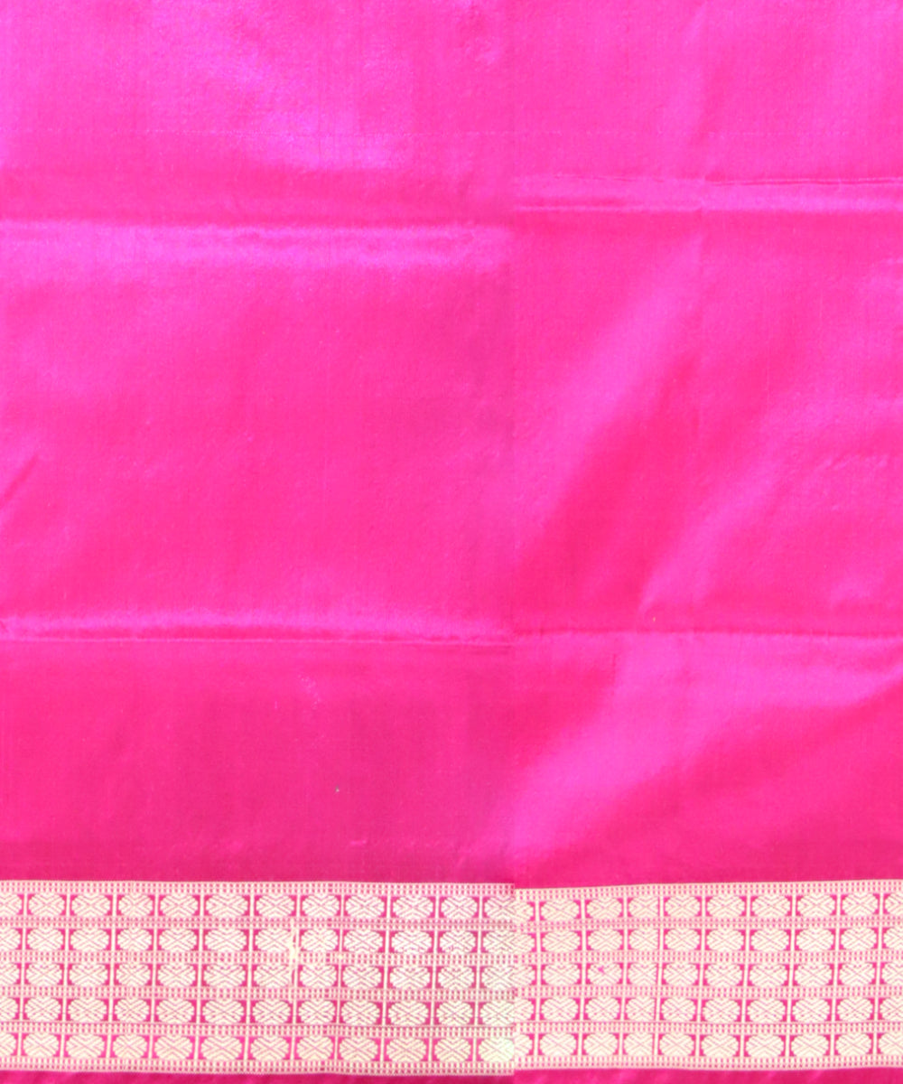 Multicolor dark magenta silk handloom sambalpuri saree