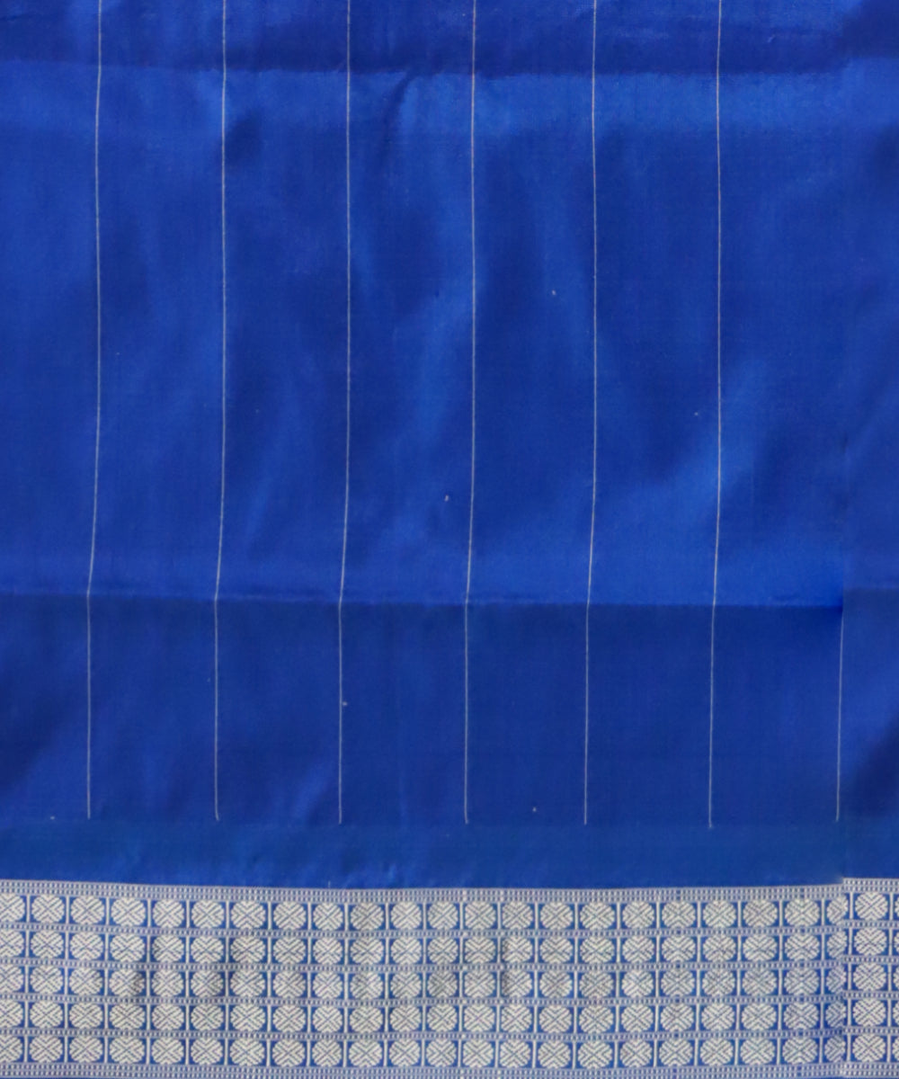 Red dark blue silk handloom sambalpuri saree