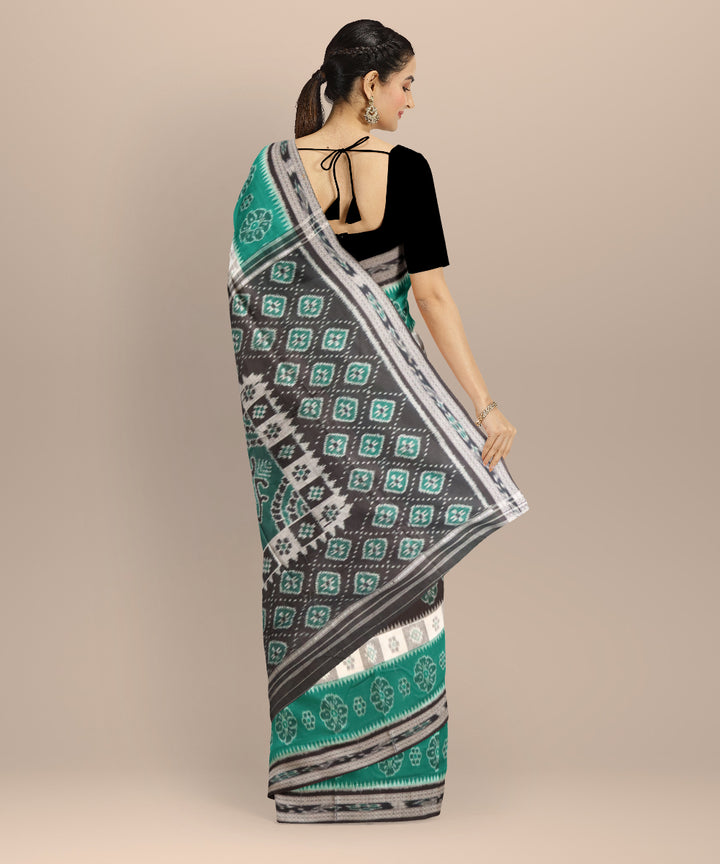 Multicolor black nuapatna handloom cotton saree
