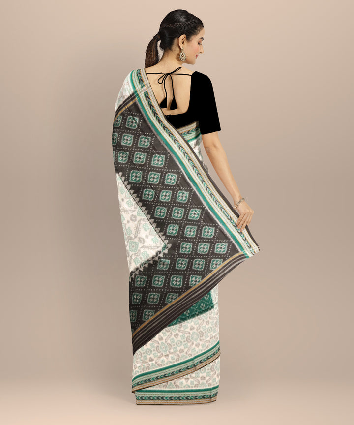 White black cotton handloom nuapatna saree