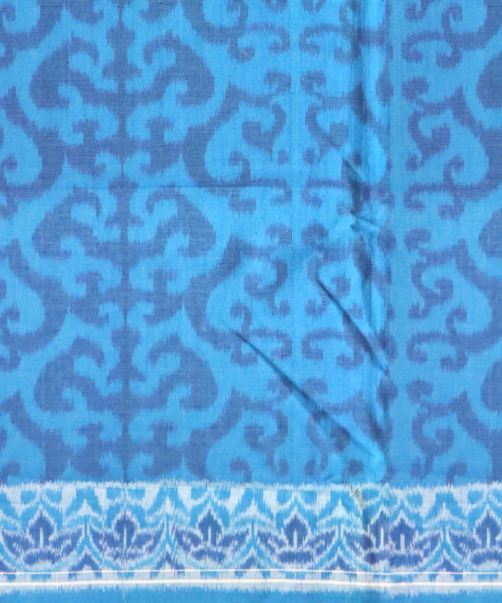 Multicolor denim handloom cotton sambalpuri saree