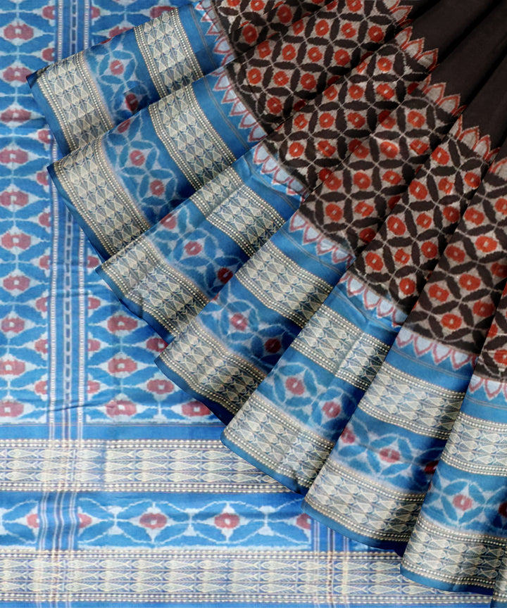 Black denim cotton handloom sambalpuri saree