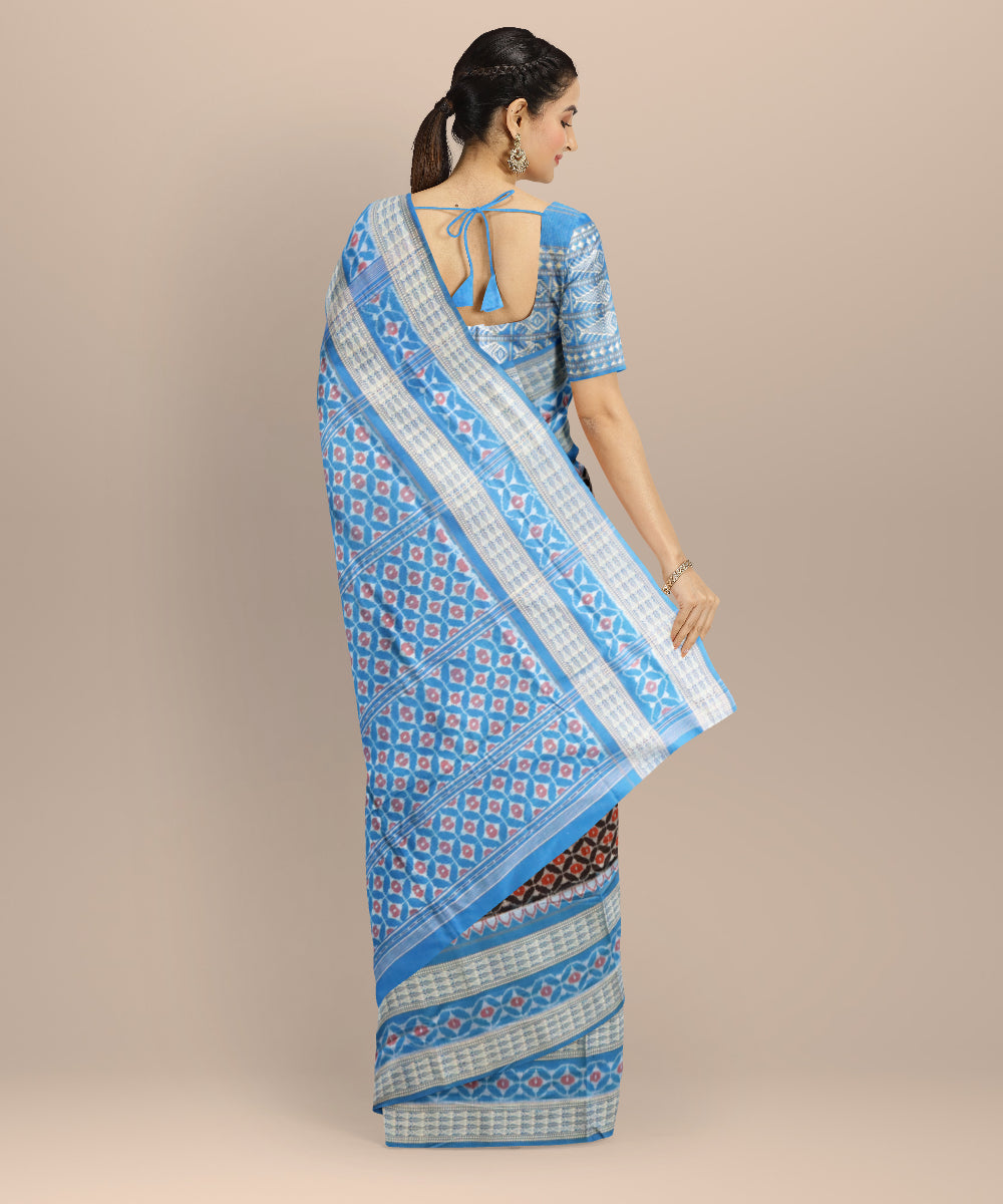 Black denim cotton handloom sambalpuri saree