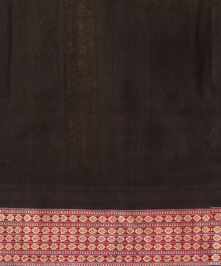Multicolor black handloom cotton sambalpuri saree