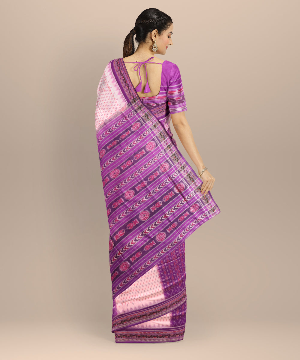 Multicolor deep liac cotton handloom sambalpuri saree