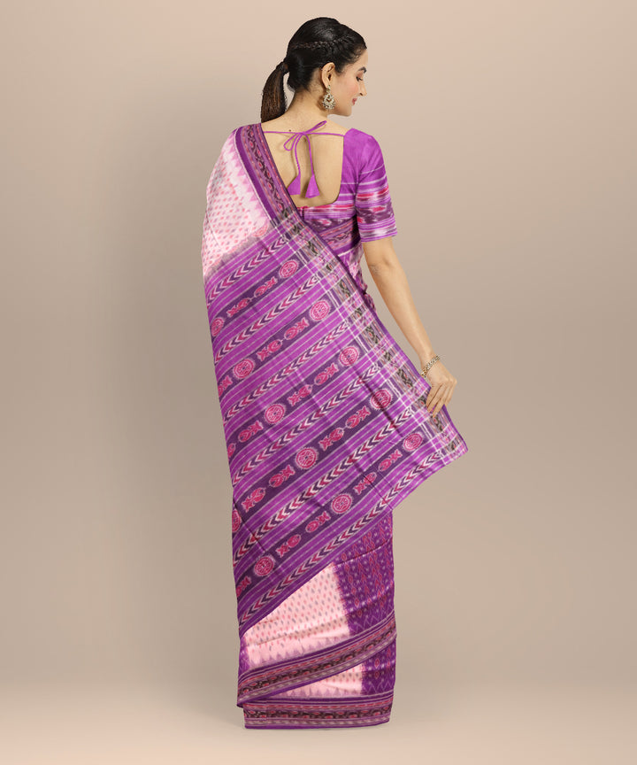 Multicolor deep liac cotton handloom sambalpuri saree