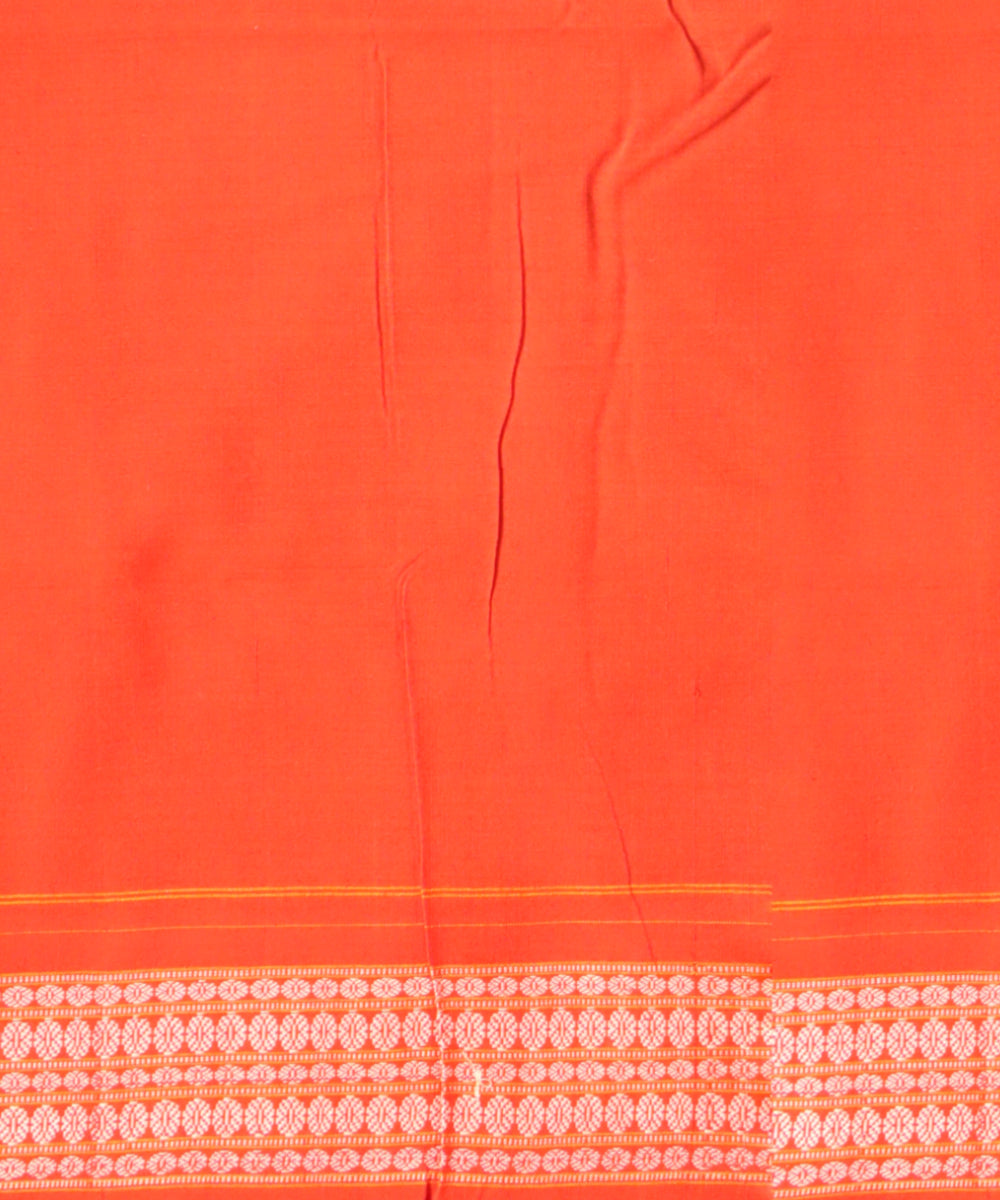 Brown dark red handloom sambalpuri cotton saree
