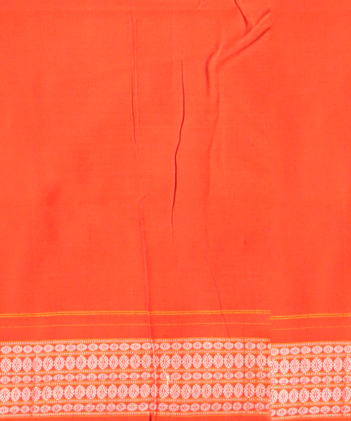 Brown dark red handloom sambalpuri cotton saree