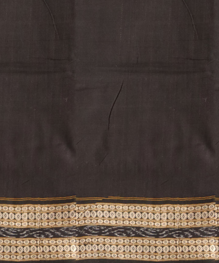 Multi color black handloom cotton sambalpuri saree