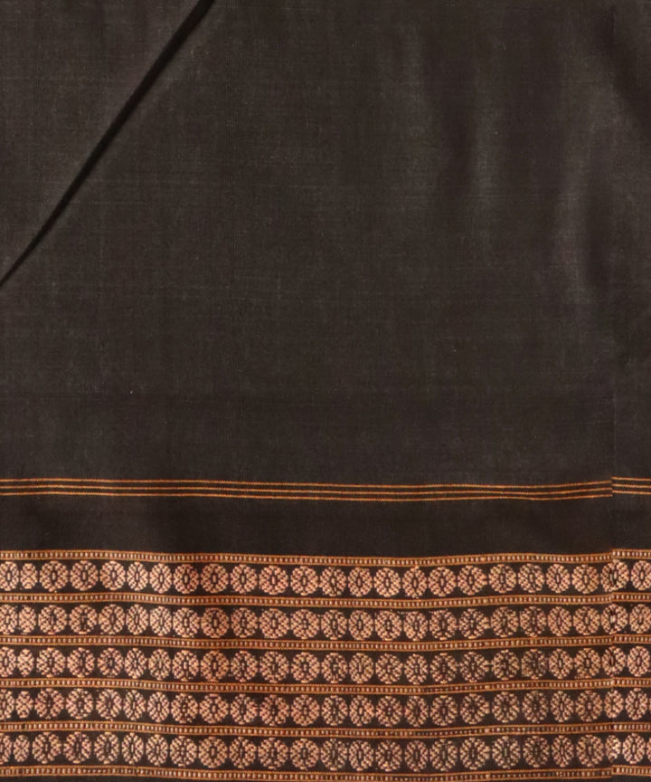 Dark green black cotton handloom sambalpuri saree