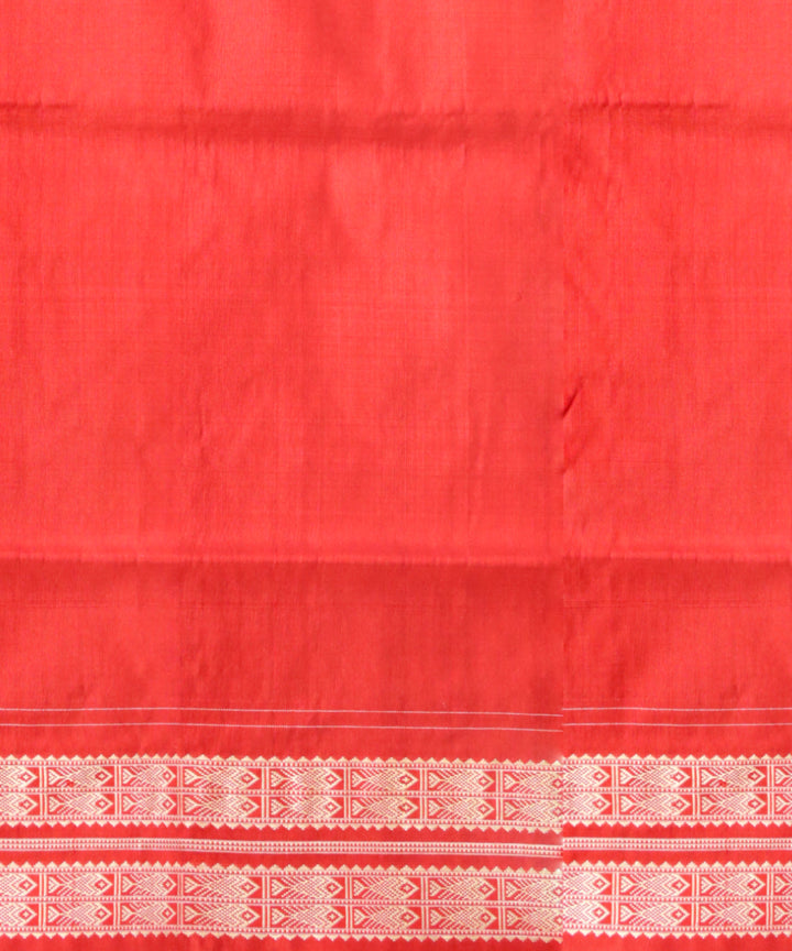Teal green maroon silk handloom sambalpuri saree