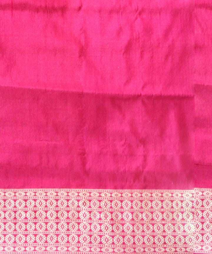 Cyan green fashion fuchsia silk handloom sambalpuri saree