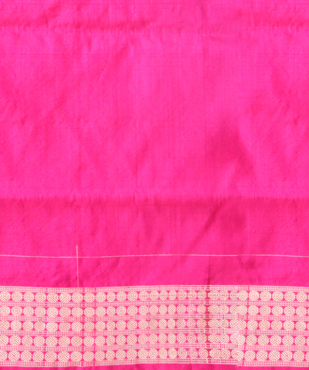 Multicolor fashion fuchsia silk handloom sambalpuri saree