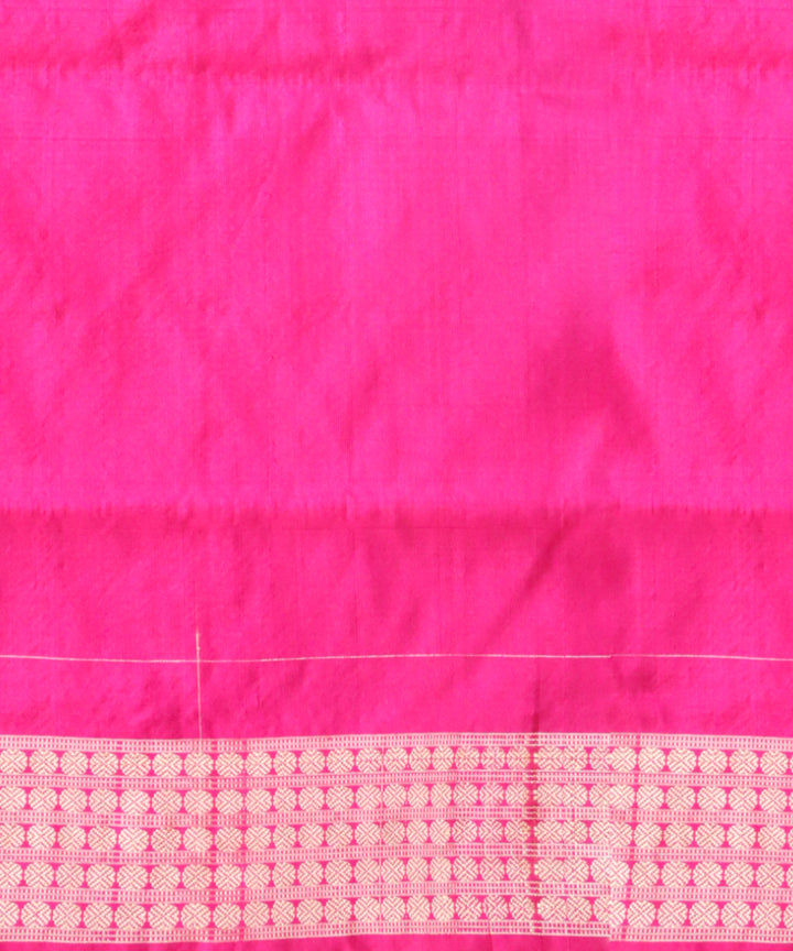 Multicolor fashion fuchsia silk handloom sambalpuri saree