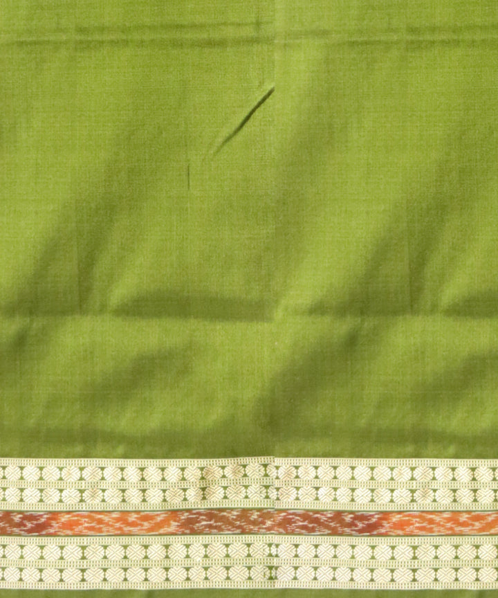 Pink dark moss green silk handloom sambalpuri saree