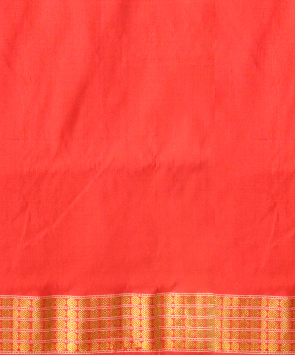 Red black silk handloom sambalpuri saree