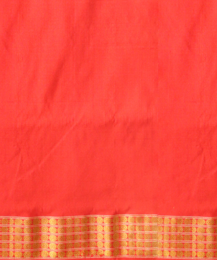 Red black silk handloom sambalpuri saree