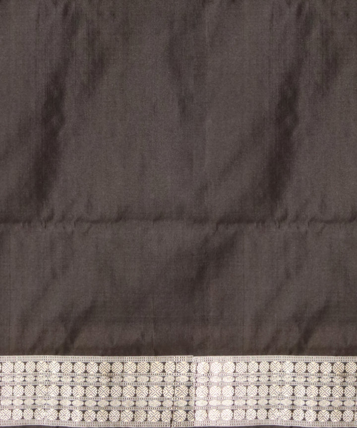Multicolor black striped silk handloom sambalpuri saree