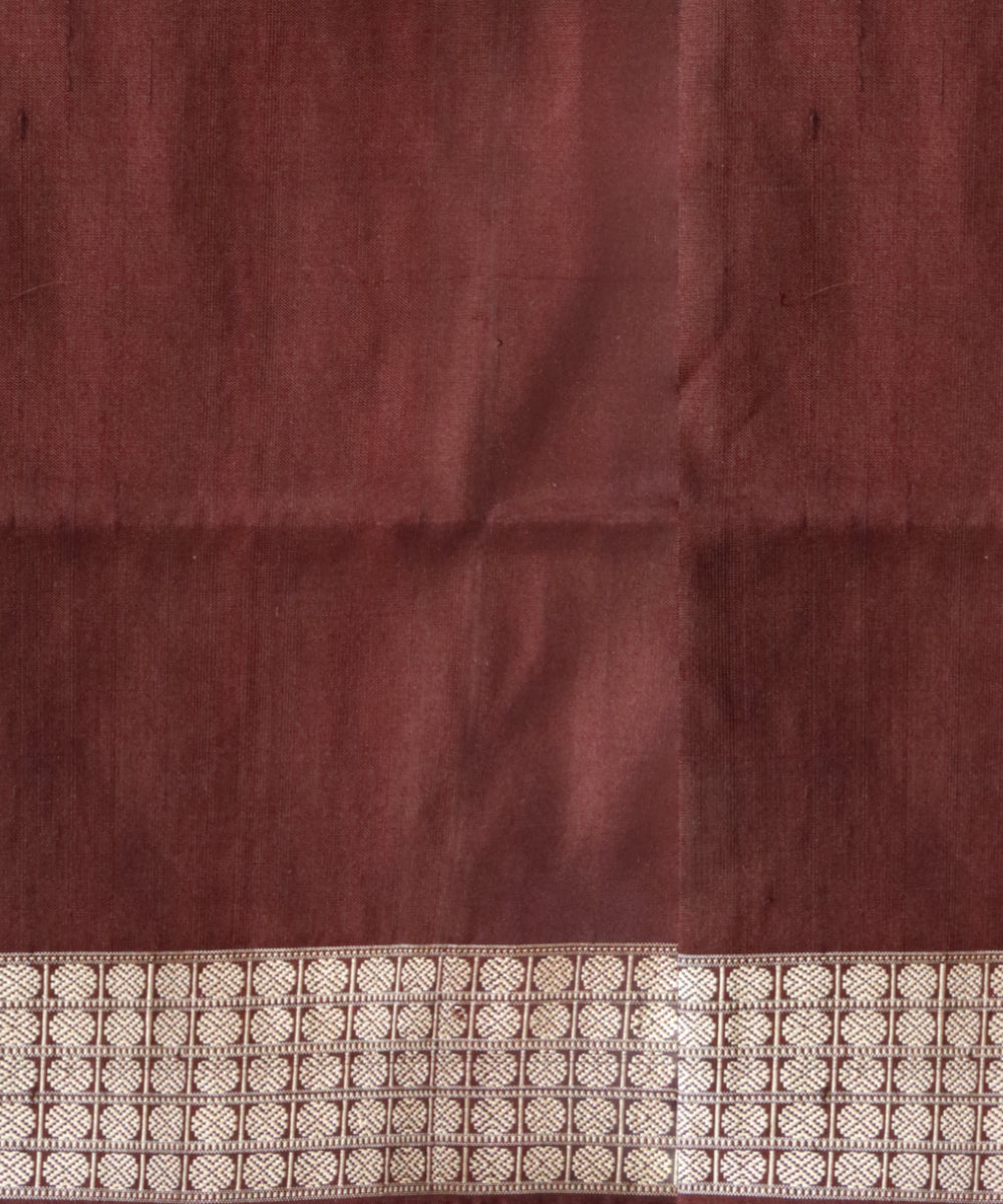 Mustard coffee silk handloom sambalpuri saree
