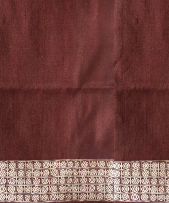 Mustard coffee silk handloom sambalpuri saree