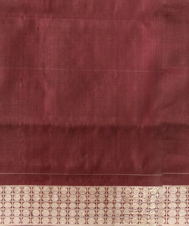 Brown caput mortuum silk handloom sambalpuri saree