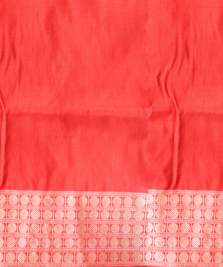 Black dark red silk handloom sambalpuri saree
