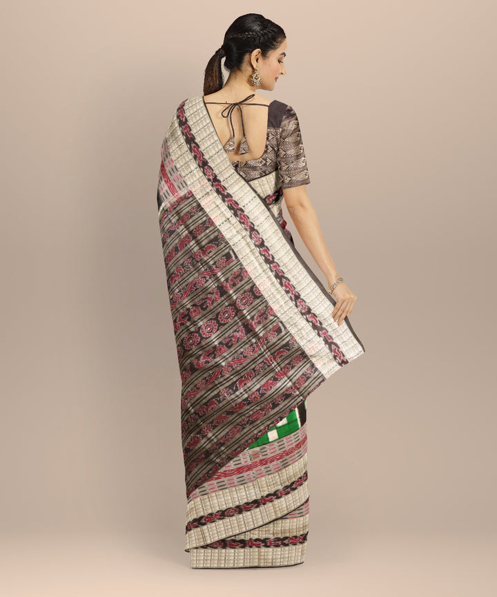 Multicolor black silk handloom sambalpuri bichitrapuri saree