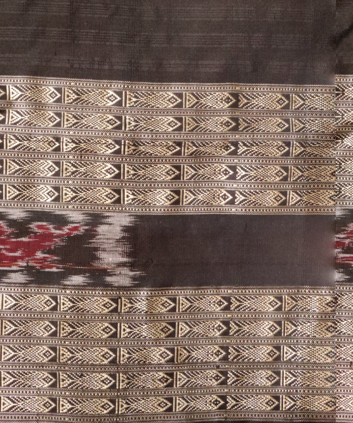 Multicolor black silk handloom sambalpuri bichitrapuri saree