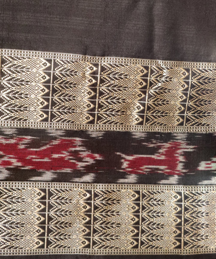 Multicolor black silk handloom sambalpuri saree